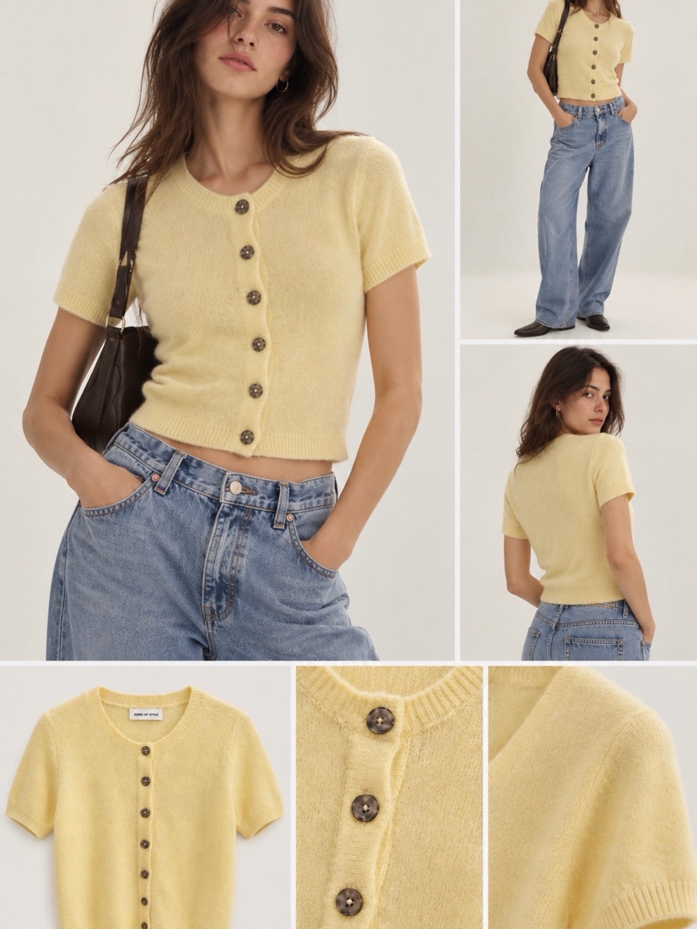 Song of Style Soft Yellow Knit Cardigan